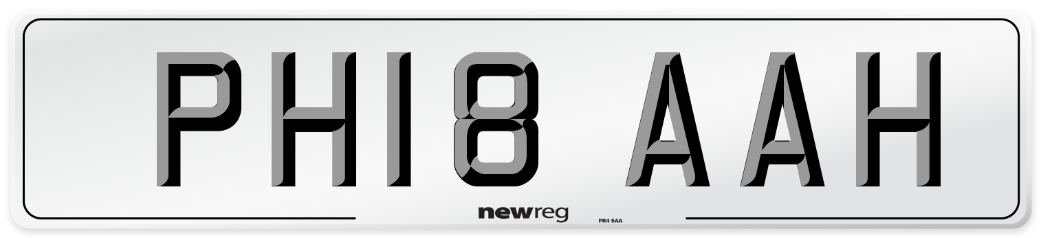 PH18 AAH Number Plate from New Reg